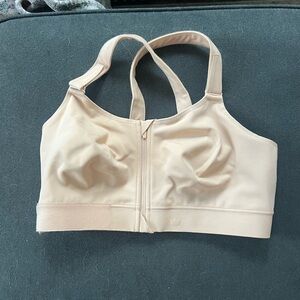 SHEFIT Cream Sports Bra with Racerback Design